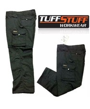 CARGO COMBAT TUFF STUFF WORK TROUSER TOUGH KNEE PAD TROUSERS HEAVY DUTY 711