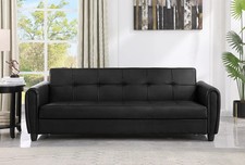 3 Seater PU Leather Sofa Bed