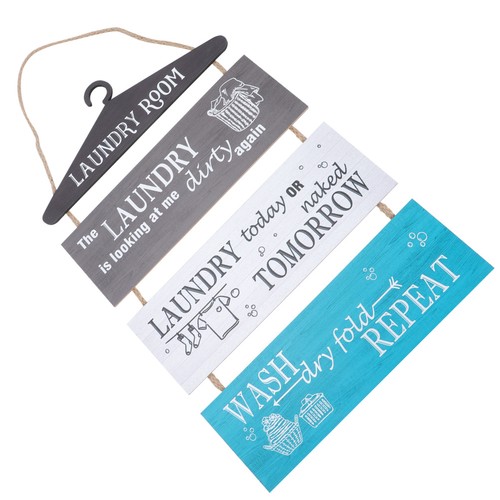 Decorative laundry wooden sign - laundry,