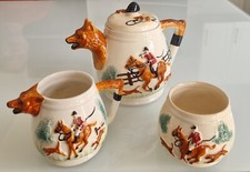 Portland pottery tea - set, (fox