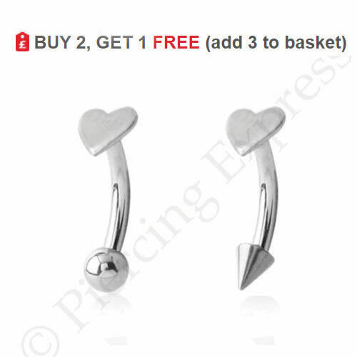 Curved eyebrow barbell - curved,