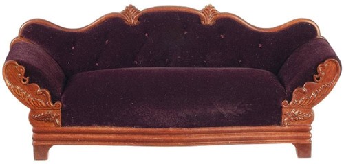 Dolls house dark red late - dolls,