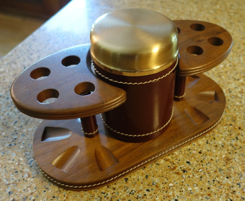 Duk walnut pipe stand - duk-it,