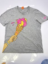 Vintage Puma Rudolf Dassler Sport L Soft Grey Ice Cream Tee Shirt
