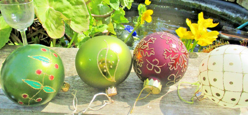 Glass baubles vintage - baubles,
