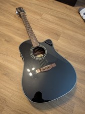 Farida Electro Acoustic Guitar  Dreadnought Black With Hard Case