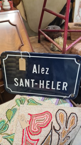 Vintage french enamel sign - french,