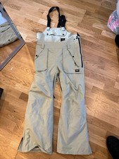 Dope Iconic Womens Snowboard Pants Trousers  Salopette Faded Green - Size XL