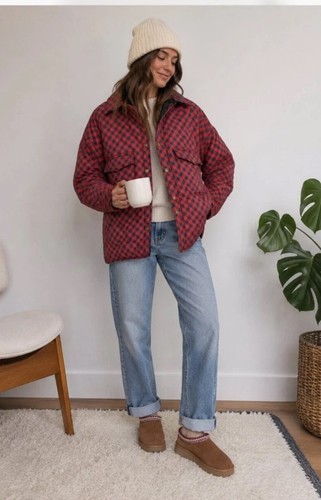 Vintage style red buffalo - style,