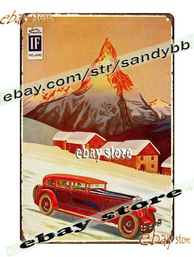 Tin sign 1928 isotta - tin,