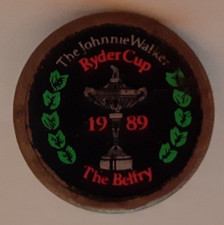 Collectable Metal Golf Ball Marker - Johnnie Walker Ryder Cup 1989 Belfry Logo