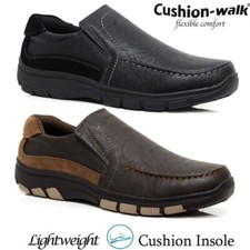 MENS WIDE FIT SLIP ON WALKING SHOES DRIVING LOAFERS MOCCASIN COMFORT CASUAL SIZE