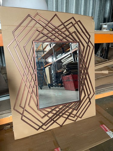 Bronze geometric metal wall - bronze,