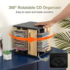 Wooden CD Storage Rack 360°