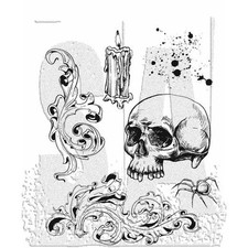 Tim Holtz Cling Rubber Stamps - Foreboding CMS470