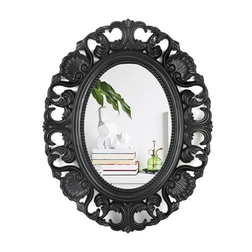 Oval baroque hanging mirror - hanging,