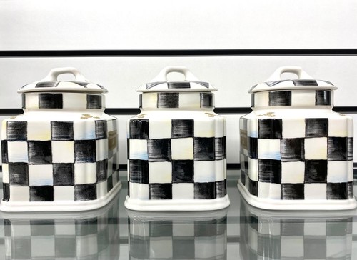 Black white check - black, tea