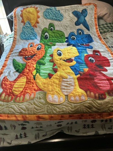 Soft plush dinosaur blanket - soft,