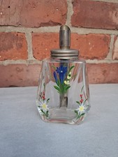 Vintage glass sugar pourer 60s/70s. Hand painted. Austrian