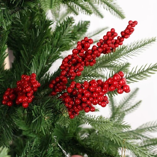 20pcs red artificial holly - 1-20pcs,