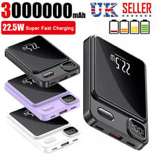 3000000mAh Power Bank Magnetic Battery Pack Wireless Charger for iPhone 15/14/13