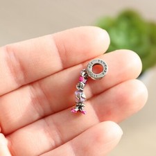 Sterling silver 925 Character Duck Girl Charm 