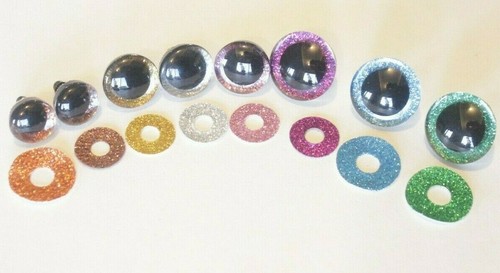 Pair 10mm 25mm glitter - pair, colored