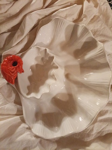 Vintage ceramic shell shaped - vintage,