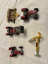 CORGI farm  1:43 Massey ferguson 165 tractors x3. Loader, hedgecutter, harrow
