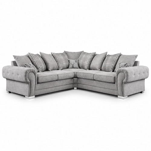 Verona grey fabric corner sofa - verona,