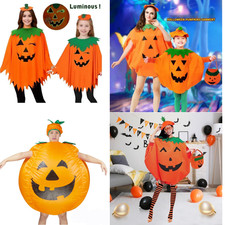Adults Kids Novelty Pumpkin Halloween Fancy Dress Party Children Costume Outfit