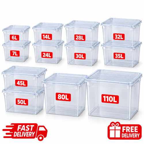 Clear plastic multi storage - clear,