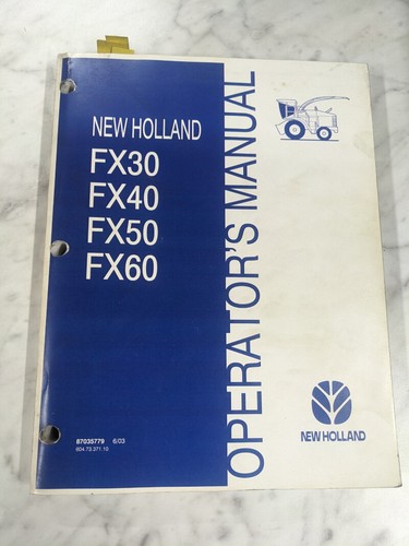 New holland operator service - new, operator's