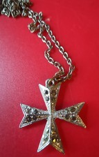 Vintage Maltese Cross Pendant