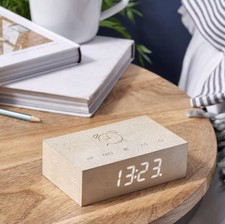 USB Wooden Alarm Clock With