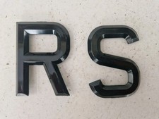 Unused Black Number Plate Letters Spell RS Ideal For Showroom Mancave Sign