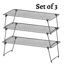 3x IKEA Metal Shoe Rack Stackable Shoe Storage Shelf Folding Organizer 58x27cm