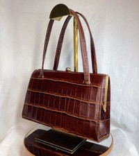 vintage French Alligator suede