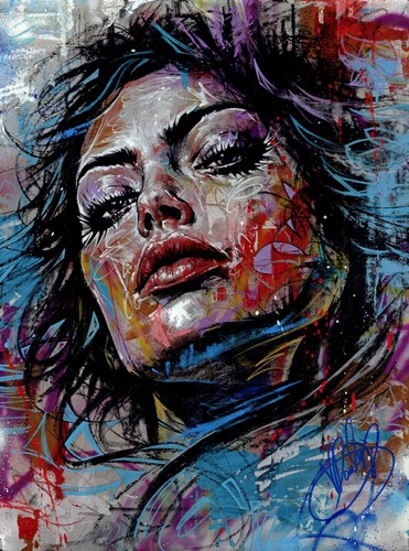 Original portrait painting - , on