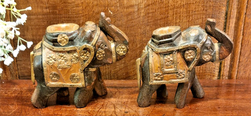 Indian set carved small - indian,
