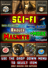 Sci-Fi Button Badges, Lapel