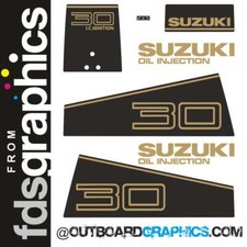 Suzuki DT30 outboard engine decals/sticker kit (early 1990's)