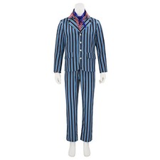 Cosplay Austin Powers Spy Agent Striped Suits Halloween Masquerade Costumes Set