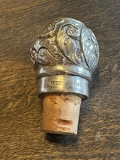 Antique Silver Bottle Stopper Birmingham 1886