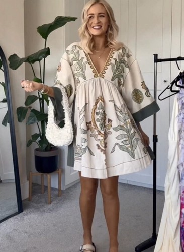 Zara ecru embroidered linen - zara,