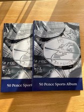 2 x Used Empty Lighthouse Olympic 50p Albums Version 1 No space for medallion 