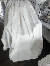 PAIR of IVORY DAMASK Fully Lined Curtains.long