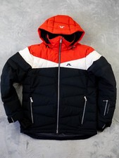 J.Lindeberg Crillon Down Ski 2L Jacket Navy Red White Mens Size Large Hooded