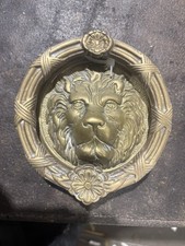 Brass Lion Head Door Knocker Large
