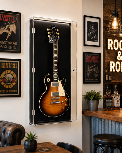 Guitar display case wall - case,